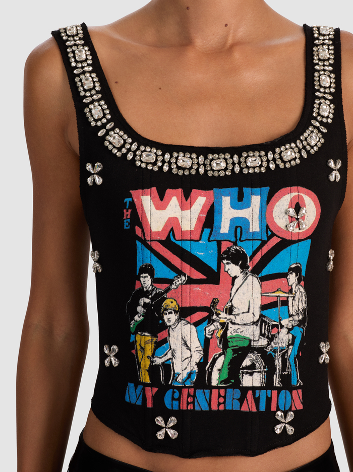 BRESLIN BAND TEE CORSET - THE WHO image 3 - Alice And Olivia