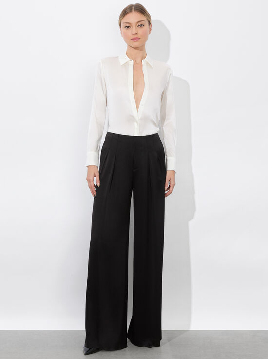 OFF WHITE-BRADY SILK BLOUSE