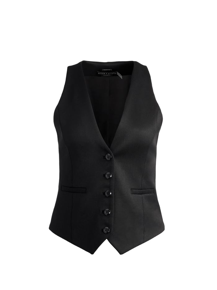 MAZIE VEST - BLACK image 5 - Alice And Olivia