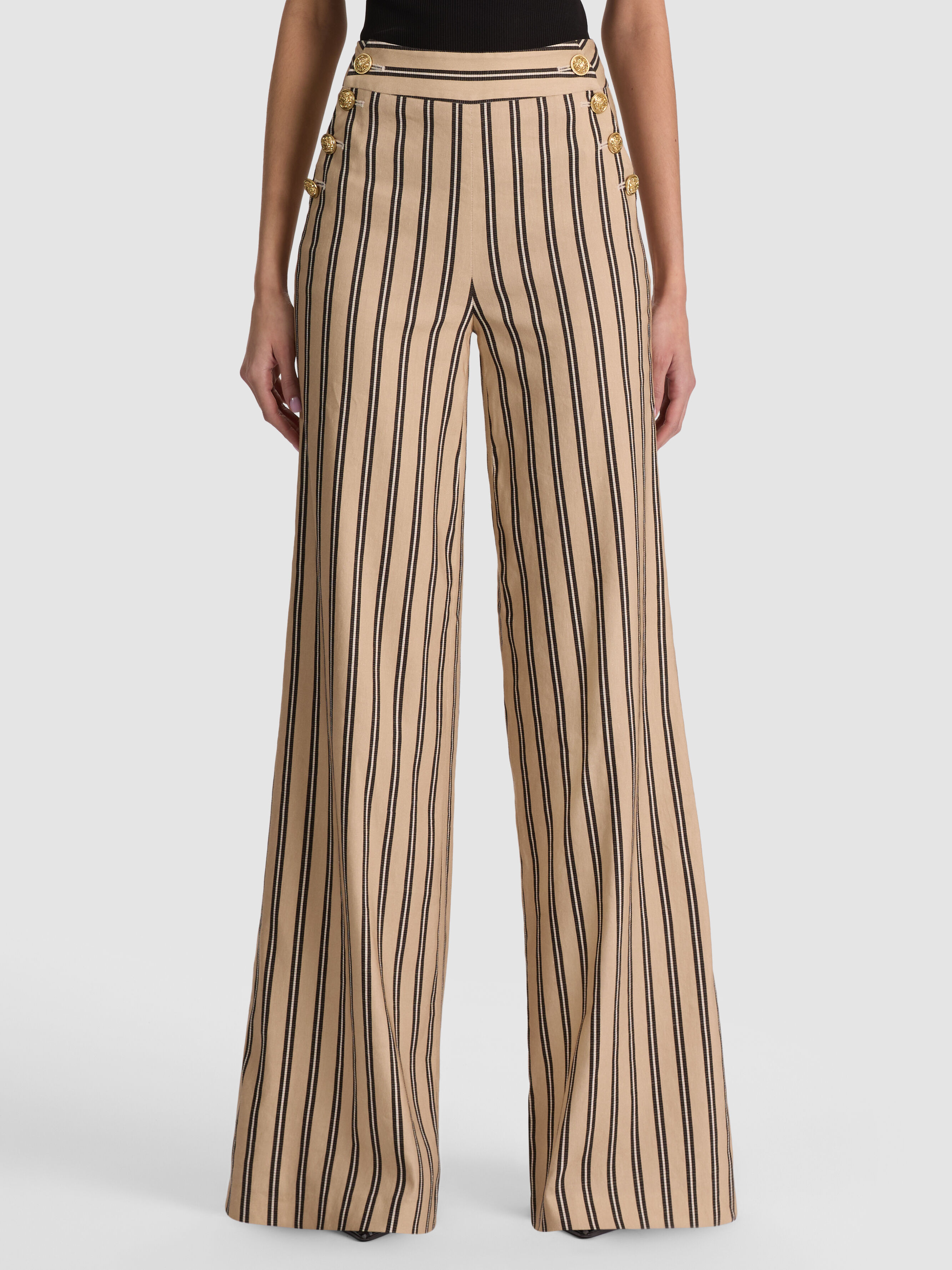 NARIN STRIPED LINEN PANT in BEACH DAY STRIPE SM | ALICE + OLIVIA