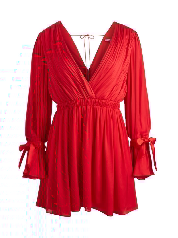 CLARISSA MINI DRESS - BRIGHT RUBY image 5 - Alice And Olivia