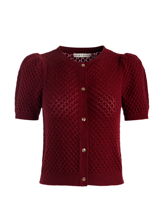 OXBLOOD-SABINE CASHMERE CARDIGAN