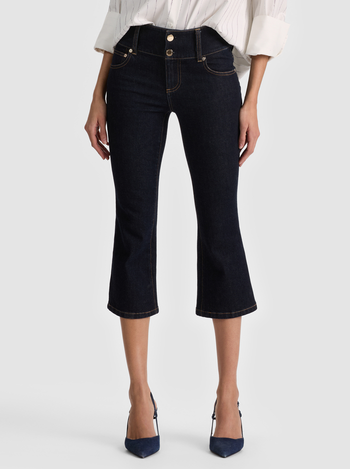 KAI LOW RISE CAPRI JEAN - DARK RINSE - ALICE + OLIVIA