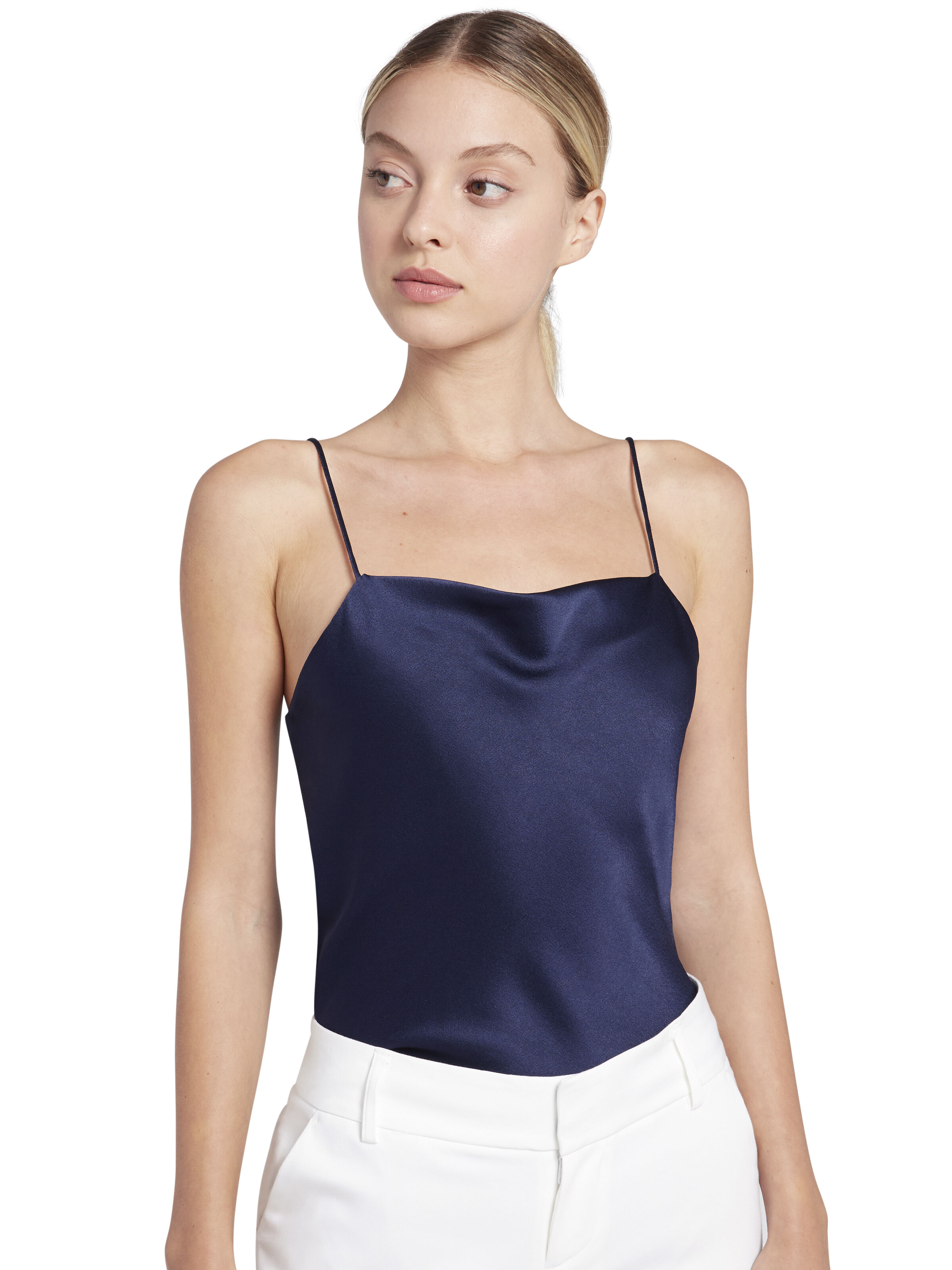 Harmon Slip Tank In Navy Alice Olivia