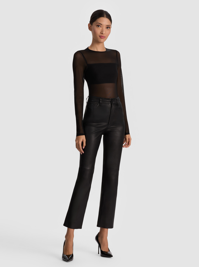 BANDEAU LONG SLEEVE BODYSUIT - BLACK image 1 - ALICE + OLIVIA