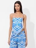 YURI SCARF TOP - SOIREE TRUE BLUE