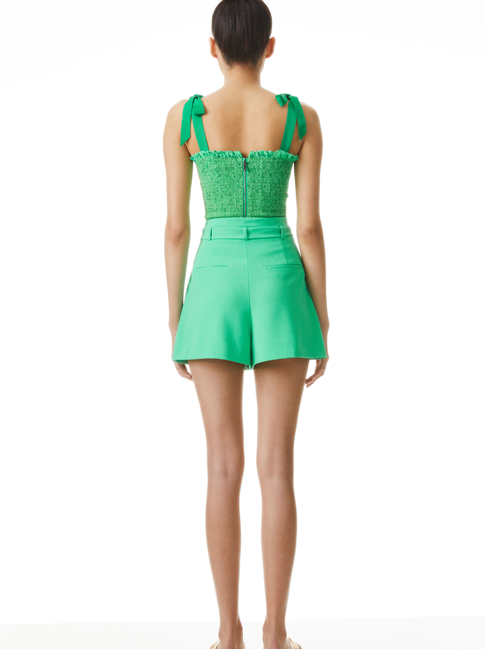 STEFFIE SEAMED PAPERBAG SHORT - JADE image 1 - ALICE + OLIVIA