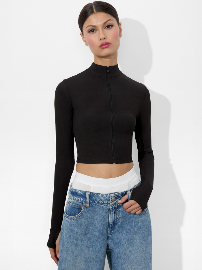 DELAINA REVERSIBLE TOP - BLACK - Alice And Olivia