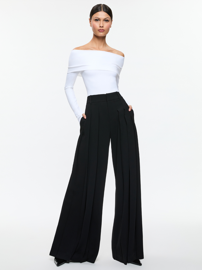 SIMON TROUSER - BLACK image 4 - Alice And Olivia