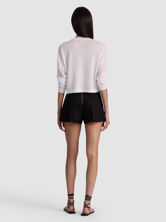 BLACK-HERA LINEN SHORT