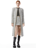 TULSI MAXI JACKET - OFF WHITE/BLACK