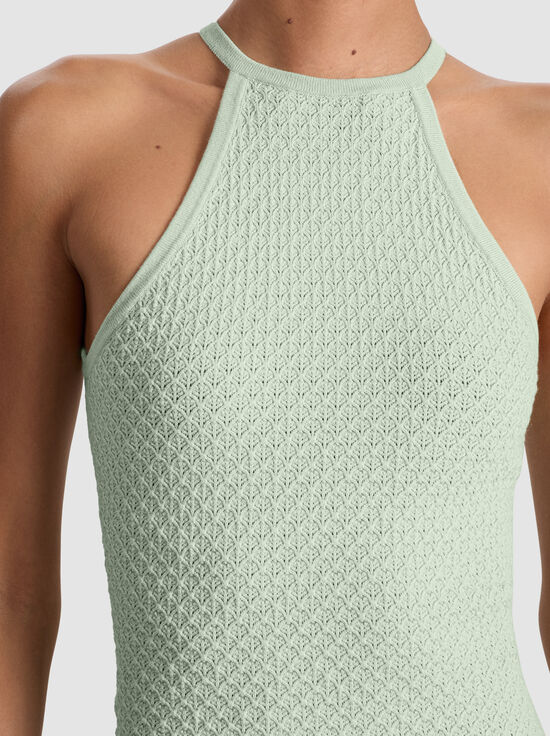 GREEN TEA-HEIDI POINTELLE TANK