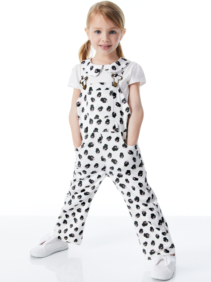 A+O x DOTTY DUNGAREES PETER PAN COLLAR TOP - STACE FACE image 3 - ALICE + OLIVIA