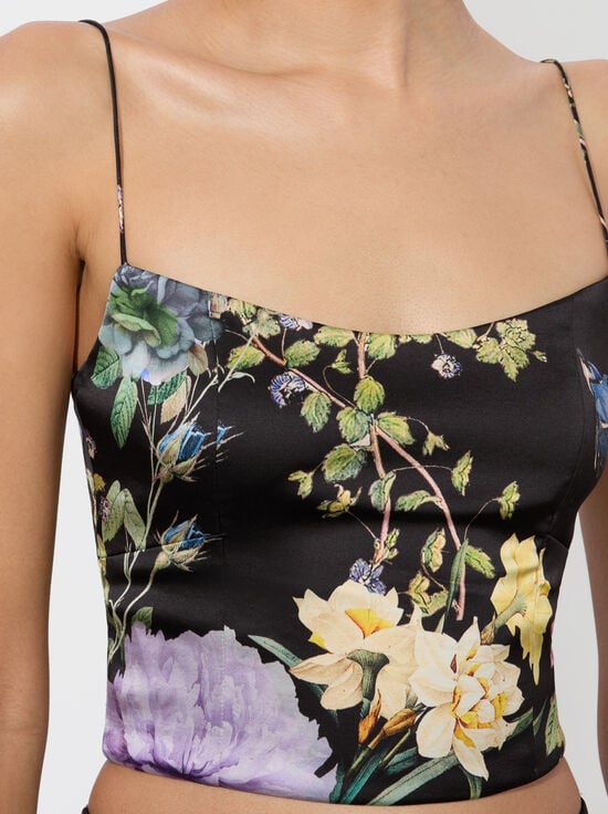 VENUS FLORAL-SAYLOR BUSTIER CAMI TOP