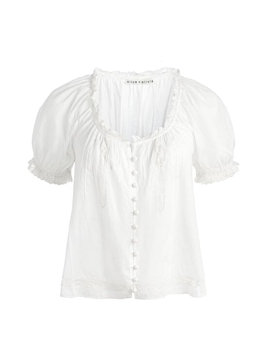 OFF WHITE-ODETTE PINTUCK BLOUSE