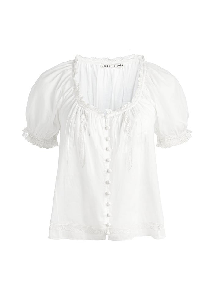 ODETTE PINTUCK BLOUSE - OFF WHITE image 5 - Alice And Olivia