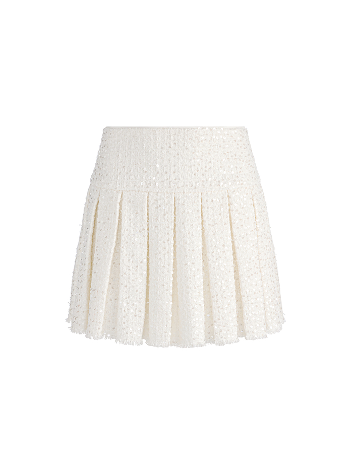 EMILIE TWEED MINI SKIRT - OFF WHITE image 5 - ALICE + OLIVIA