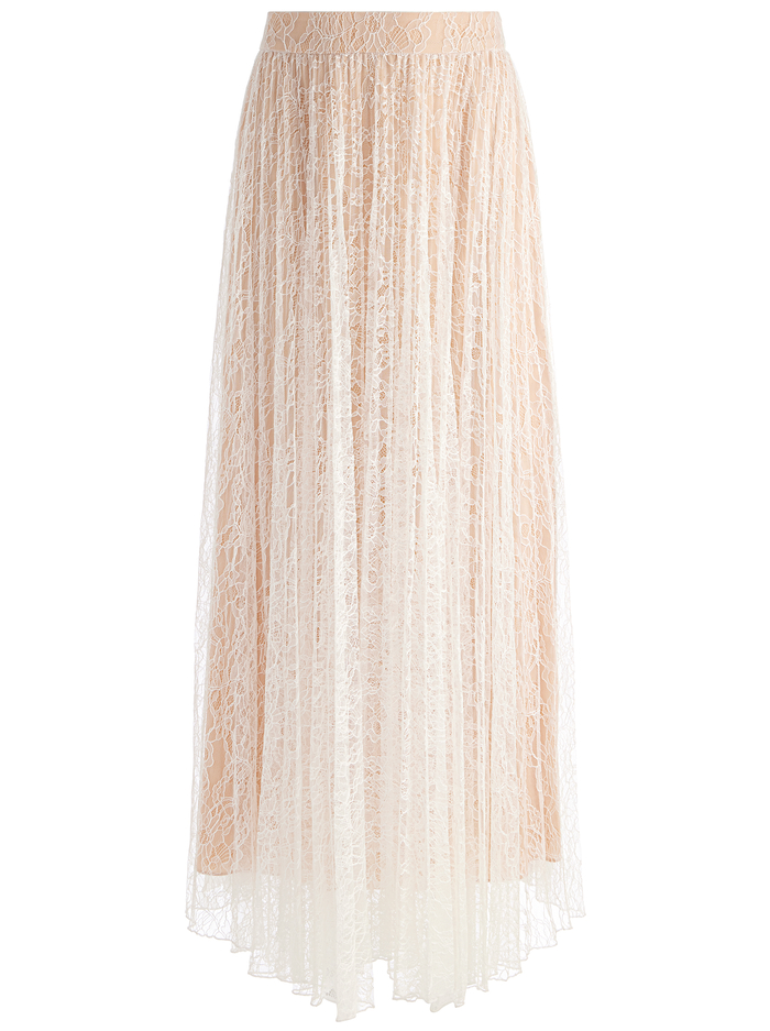 KATZ PLEATED MAXI SKIRT - OFF WHITE image 5 - Alice And Olivia