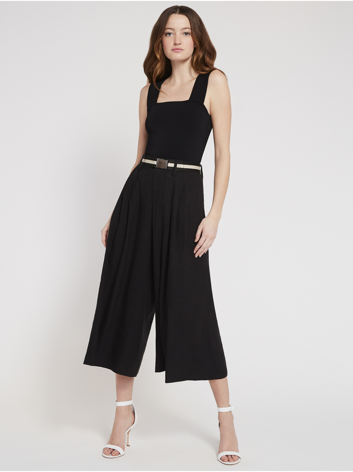 RASHIDA SQUARE NECK CROPPED TANK - BLACK image 5 - Alice And Olivia