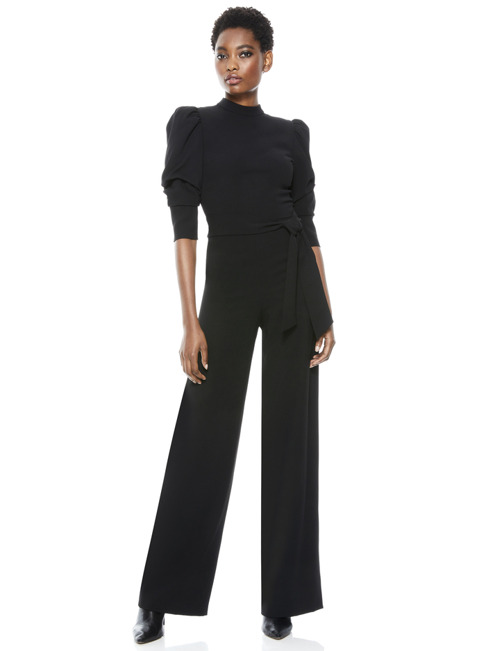 ALEXIS TIE WAIST JUMPSUIT - BLACK image 4 - ALICE + OLIVIA