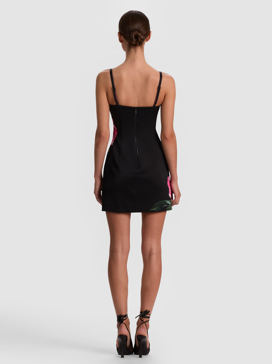EMPRESS BLOOM BLACK-NINA MINI DRESS