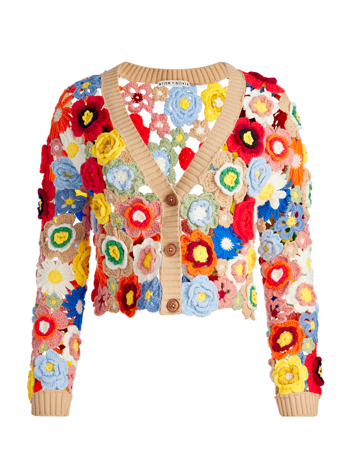 BRADLEY SHORT CARDIGAN - MULTI image 6 - Alice And Olivia