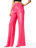 DYLAN HIGH WAISTED SEQUIN PANT - WILD PINK