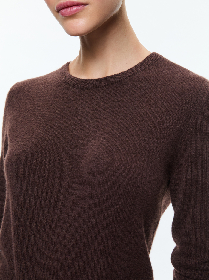 CAROLANN SHRUNKEN PULLOVER - ESPRESSO image 3 - Alice And Olivia