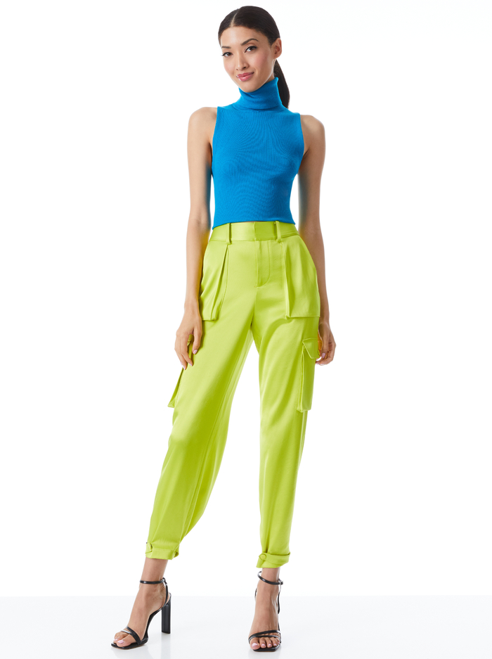 DARCEY TURTLENECK SWEATER TANK - TURKISH BLUE image 2 - ALICE + OLIVIA