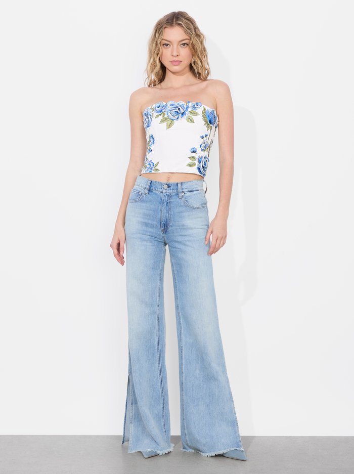 CECE EMBELLISHED TOP - OFF WHITE MULTI image 4 - Alice And Olivia