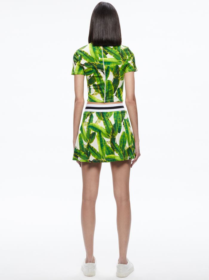 CINDY PICKLEBALL CROPPED TEE - SUN PALM OFF WHITE image 1 - Alice And Olivia