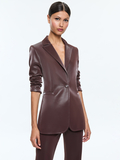 BREANN VEGAN BLAZER - ESPRESSO