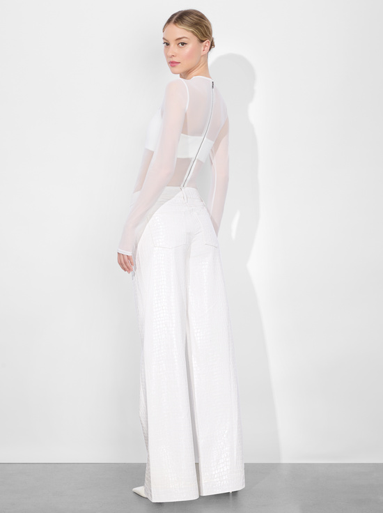 OFF WHITE-BANDEAU LONG SLEEVE BODYSUIT