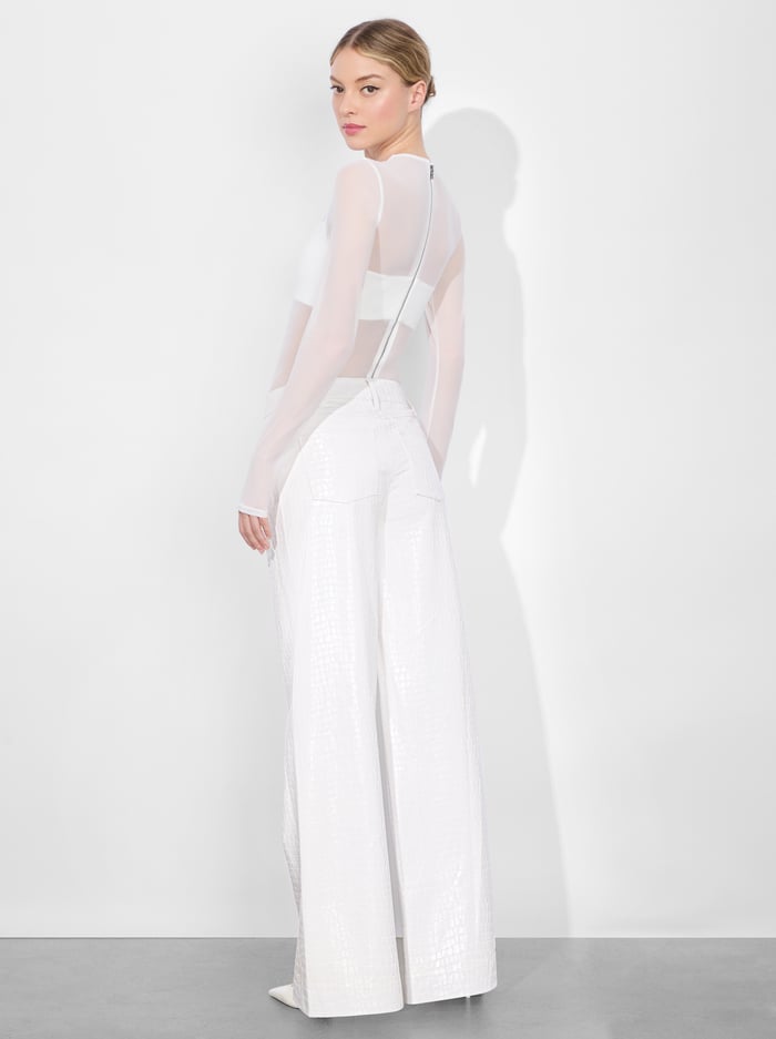 BANDEAU LONG SLEEVE BODYSUIT - OFF WHITE image 2 - Alice And Olivia