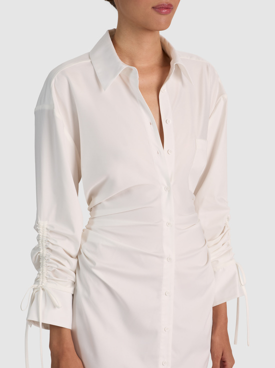 OFF WHITE-DENISE MIDI SHIRT DRESS