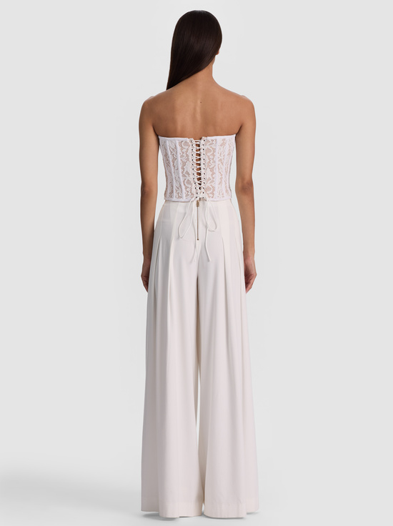 OFF WHITE/ALMOND-COSETTE LACE CORSET