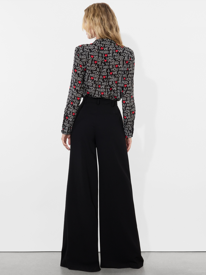 A+O X THE BEATLES WILLA PLACKET TOP - ALL YOU NEED IS LOVE image 2 - Alice And Olivia