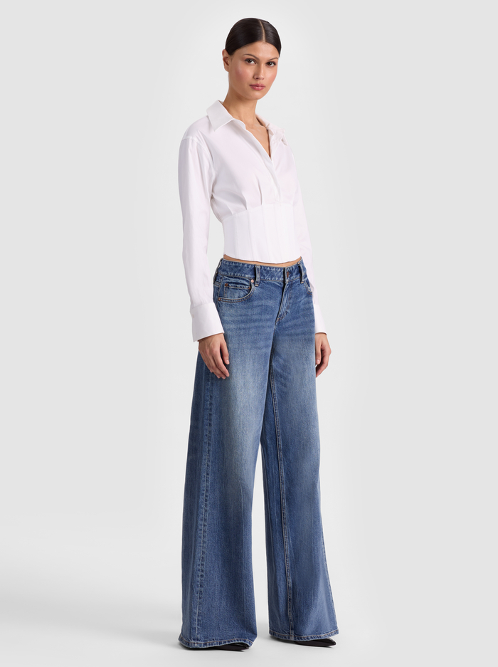 EDIE CORSET TOP - OFF WHITE image 4 - ALICE + OLIVIA