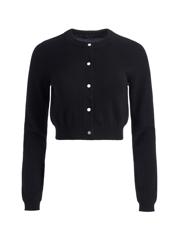 DOLLIE CASHMERE CARDIGAN - BLACK image 5 - Alice And Olivia
