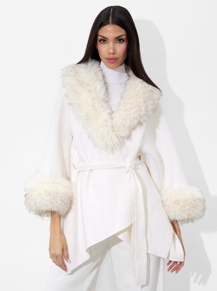 JOANNE SWEATER COAT - ECRU - Alice And Olivia