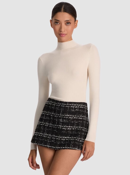 ECRU-ROBERTA RIBBED TURTLENECK