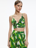 CARLI TIE BACK BRA TOP - SUN PALM OFF WHITE
