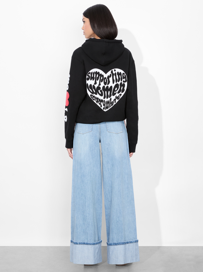 WE HEART LA HOODIE - BLACK image 2 - Alice And Olivia
