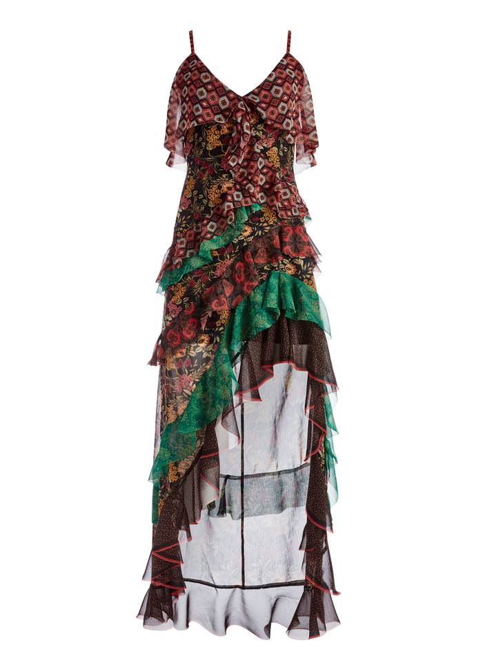 LAVERNE LACE BACK GOWN - NOMAD MULTI image 5 - Alice And Olivia