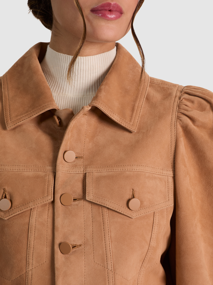LANA SUEDE JACKET - TAN image 3 - ALICE + OLIVIA
