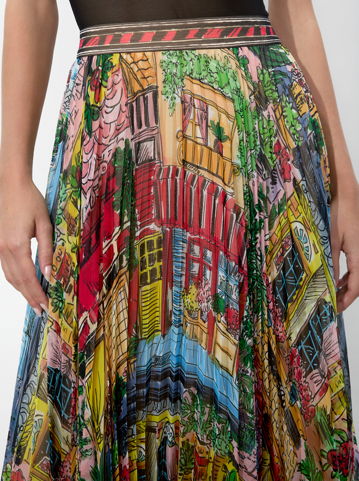 KATZ PLEATED MAXI SKIRT - VACATION DREAMS image 4 - Alice And Olivia