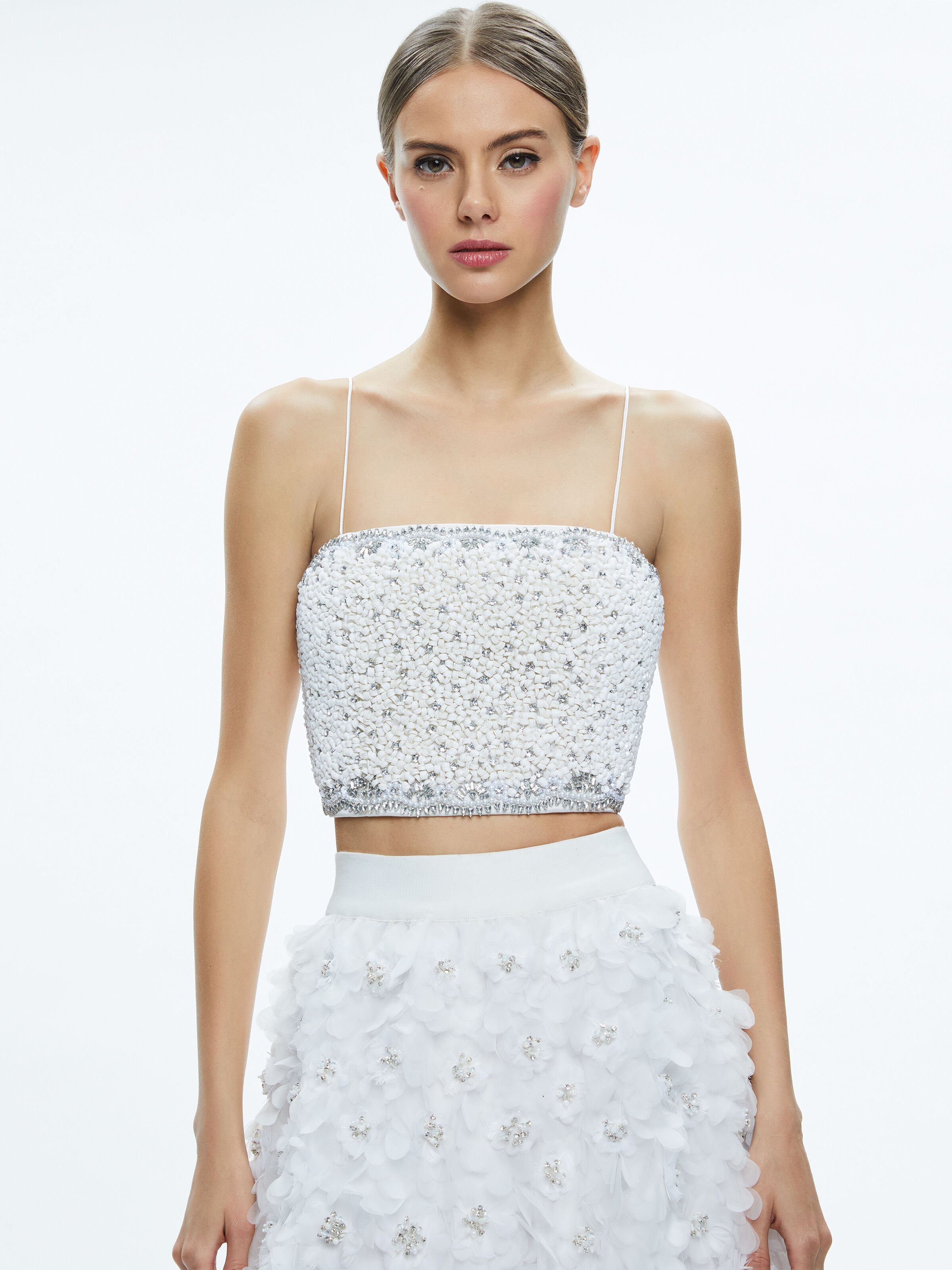Alice and olivia white sequin dress shop