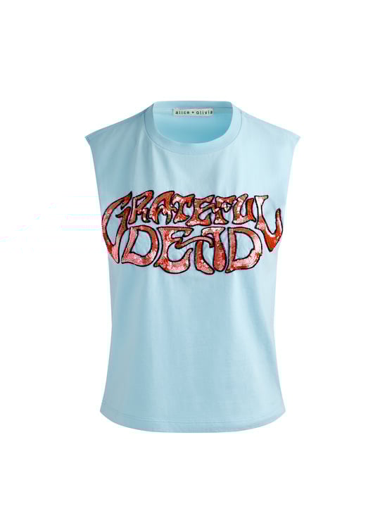 CAROLINA BLUE MULTI-A+O X GRATEFUL DEAD MICAH MUSCLE TANK