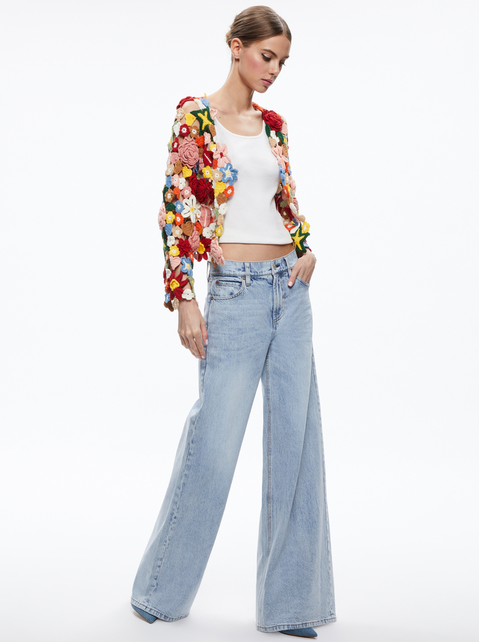 FAWN COLLAGE CARDIGAN - MULTI image 4 - Alice And Olivia