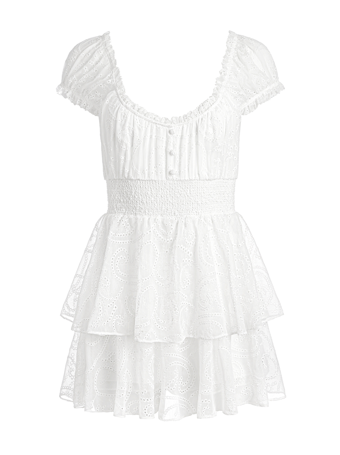 GRACIE RUFFLE ROMPER - OFF WHITE image 5 - Alice And Olivia